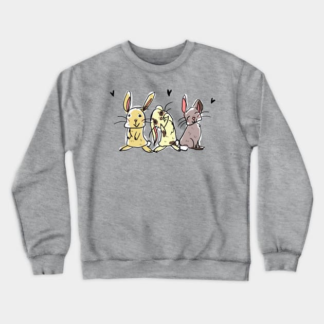 The three little bunnies Crewneck Sweatshirt by markatos